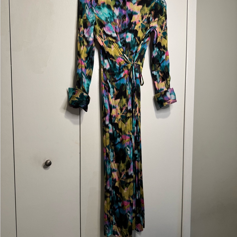 Multicolor Long Sleeve Dress
